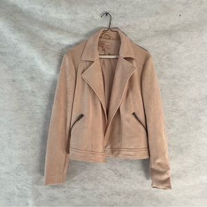 Pink faux suede jacket size L